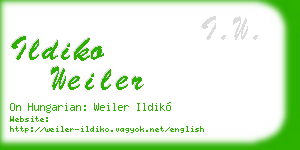 ildiko weiler business card